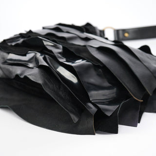 Yves Saint Laurent Black Multi Leather Saint Tropez Shoulder Bag