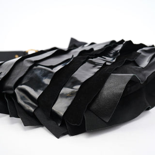 Yves Saint Laurent Black Multi Leather Saint Tropez Shoulder Bag