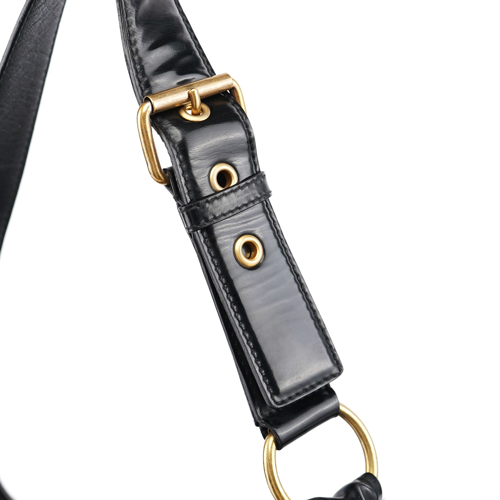 Yves Saint Laurent Black Multi Leather Saint Tropez Shoulder Bag