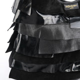 Yves Saint Laurent Black Multi Leather Saint Tropez Shoulder Bag