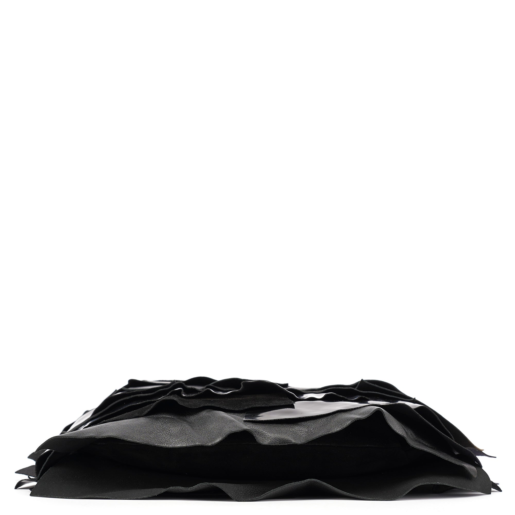 Yves Saint Laurent Black Multi Leather Saint Tropez Shoulder Bag