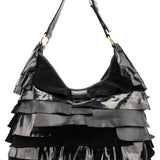Yves Saint Laurent Black Multi Leather Saint Tropez Shoulder Bag