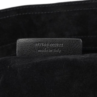 Yves Saint Laurent Black Patent Calfhair Muse Two Bag