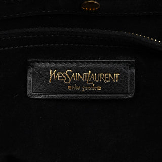 Yves Saint Laurent Black Patent Calfhair Muse Two Bag