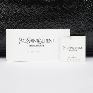 Yves Saint Laurent Black Patent Calfhair Muse Two Bag