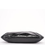Yves Saint Laurent Black Patent Leather Croc Embossed Tote Bag