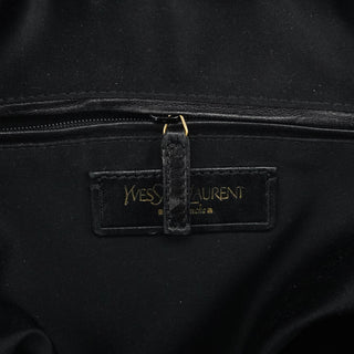 Yves Saint Laurent Black Patent Leather Muse Tote Bag