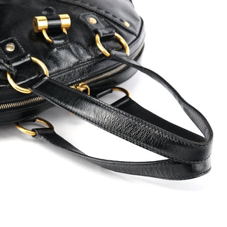 Yves Saint Laurent Black Patent Leather Muse Tote Bag