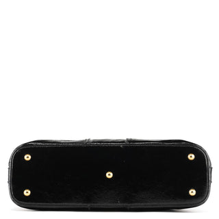 Yves Saint Laurent Black Patent Leather Muse Tote Bag