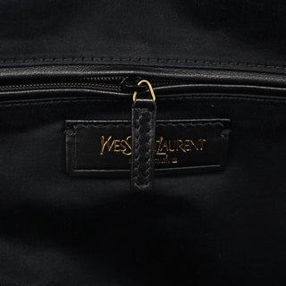 Yves Saint Laurent Black Patent Leather Muse Tote Bag