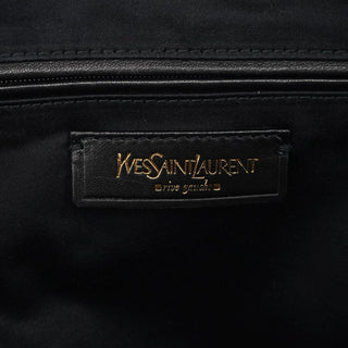Yves Saint Laurent Black Patent Leather Muse Tote Bag