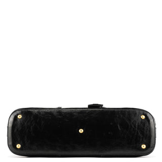 Yves Saint Laurent Black Patent Leather Muse Tote Bag