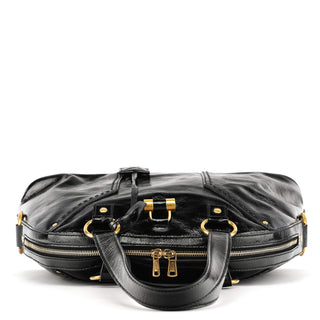 Yves Saint Laurent Black Patent Leather Muse Tote Bag