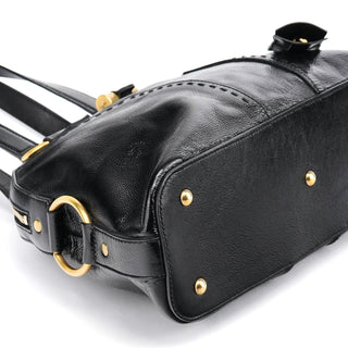 Yves Saint Laurent Black Patent Leather Muse Tote Bag