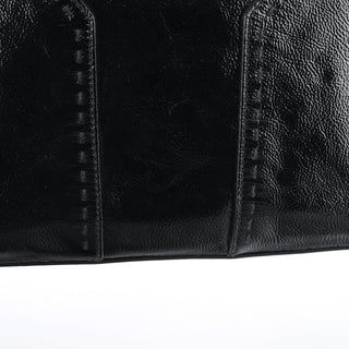 Yves Saint Laurent Black Patent Leather Muse Tote Bag