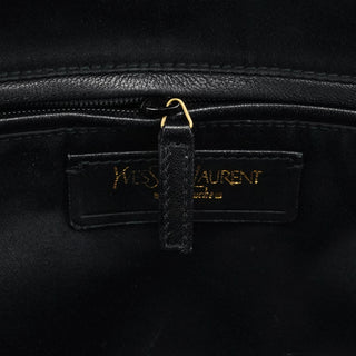 Yves Saint Laurent Black Patent Leather Muse Tote Bag