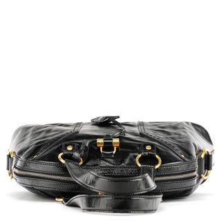 Yves Saint Laurent Black Patent Leather Muse Tote Bag