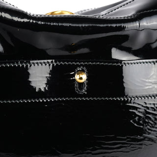 Yves Saint Laurent Black Patent Leather Muse Two Bag