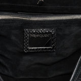 Yves Saint Laurent Black Patent Leather Python Muse Bag