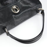 Yves Saint Laurent Black Patent Leather Python Muse Bag