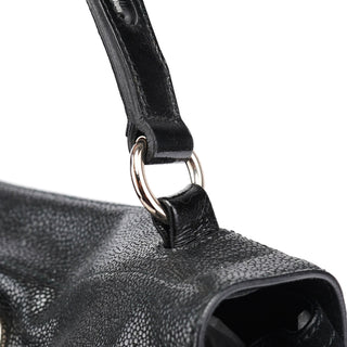 Yves Saint Laurent Black Patent Leather Python Muse Bag