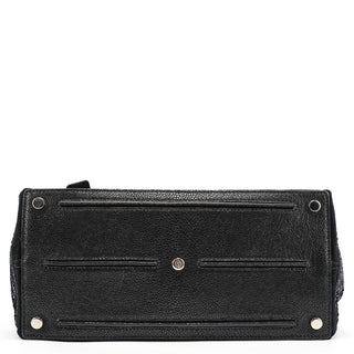 Yves Saint Laurent Black Patent Leather Python Muse Bag