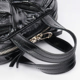 Yves Saint Laurent Black Patent Leather Y-Bow Tote Bag