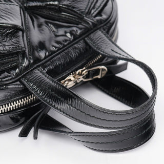 Yves Saint Laurent Black Patent Leather Y-Bow Tote Bag