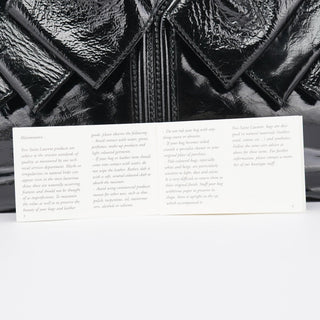 Yves Saint Laurent Black Patent Leather Y-Bow Tote Bag