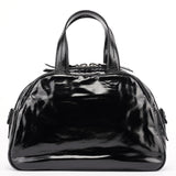 Yves Saint Laurent Black Patent Leather Y-Bow Tote Bag