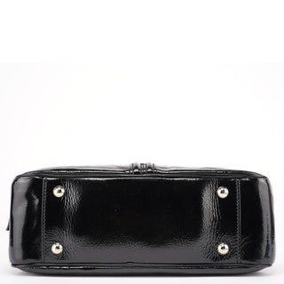 Yves Saint Laurent Black Patent Leather Y-Bow Tote Bag