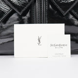 Yves Saint Laurent Black Patent Leather Y-Bow Tote Bag