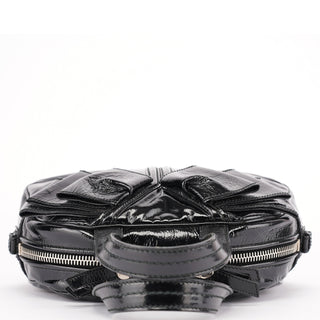 Yves Saint Laurent Black Patent Leather Y-Bow Tote Bag