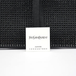 Yves Saint Laurent Black Rhinestone Crystal Satin Large Clutch Bag