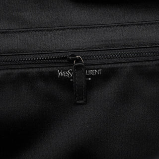 Yves Saint Laurent Black Rhinestone Crystal Satin Large Clutch Bag