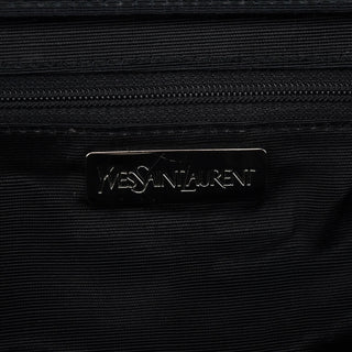 Yves Saint Laurent Black Satin YSL Tote Bag