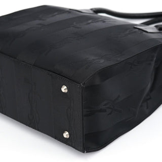 Yves Saint Laurent Black Satin YSL Tote Bag