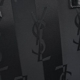 Yves Saint Laurent Black Satin YSL Tote Bag