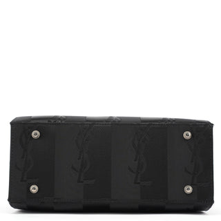 Yves Saint Laurent Black Satin YSL Tote Bag