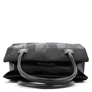 Yves Saint Laurent Black Satin YSL Tote Bag