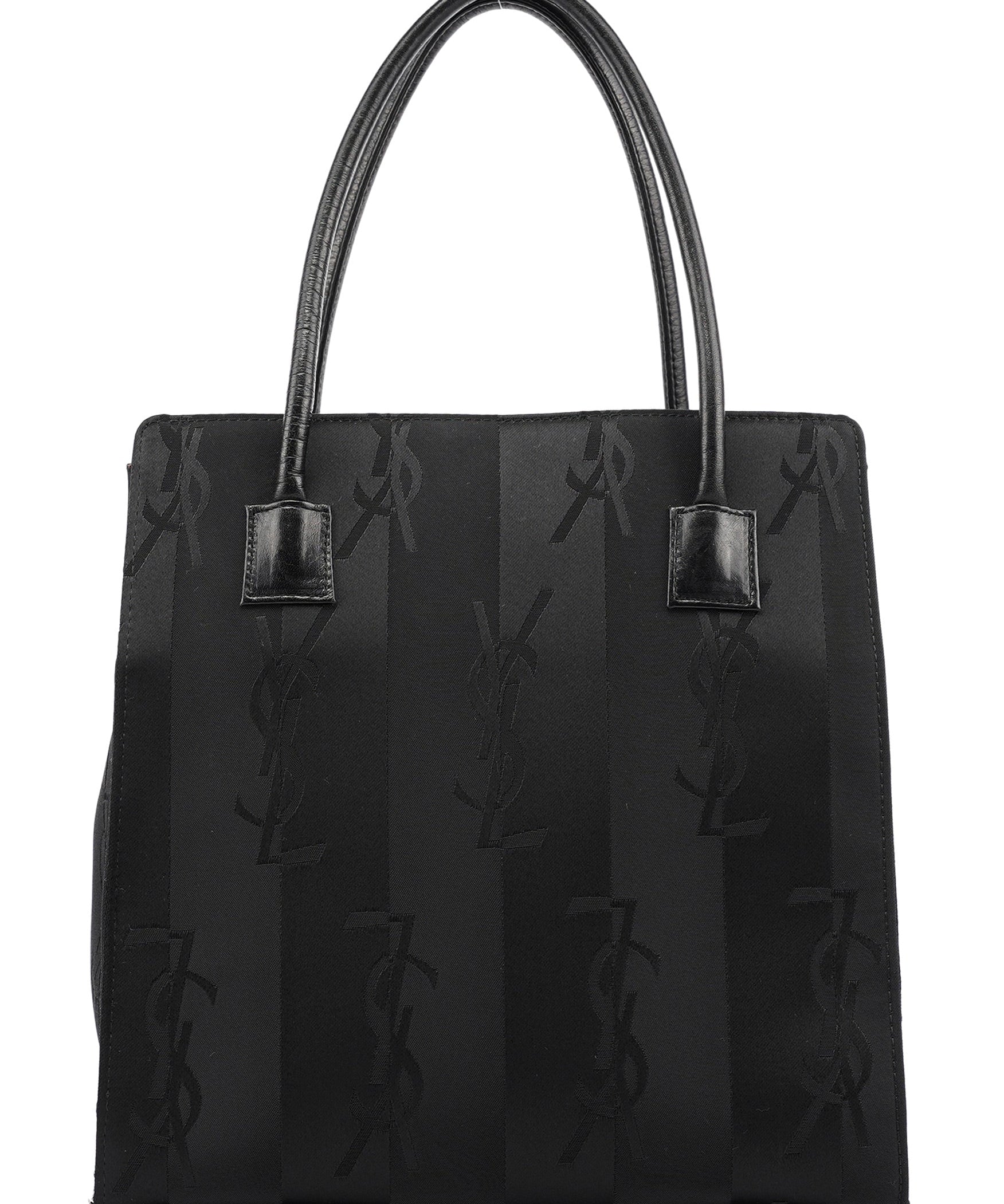 Yves Saint Laurent YSL Tote Bag aus schwarzem Satin