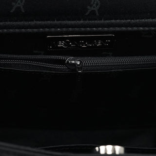 Yves Saint Laurent Black YSL Satin Tote Bag