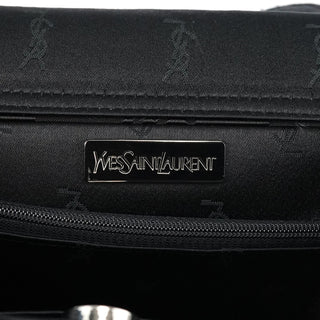 Yves Saint Laurent Black YSL Satin Tote Bag