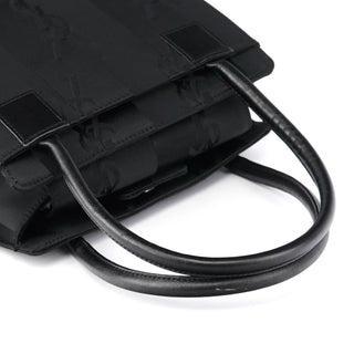 Yves Saint Laurent Black YSL Satin Tote Bag