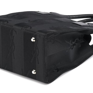 Yves Saint Laurent Black YSL Satin Tote Bag
