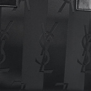 Yves Saint Laurent Black YSL Satin Tote Bag
