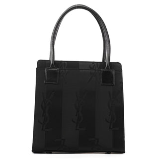 Yves Saint Laurent Black YSL Satin Tote Bag