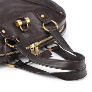 Yves Saint Laurent Brown Calfskin Leather Muse Tote Bag