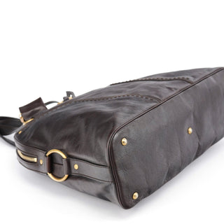 Yves Saint Laurent Brown Calfskin Leather Muse Tote Bag