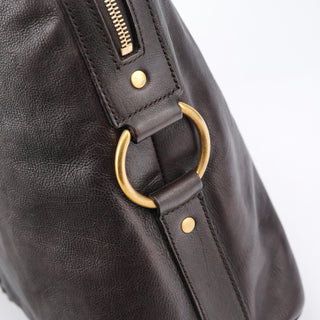 Yves Saint Laurent Brown Calfskin Leather Muse Tote Bag